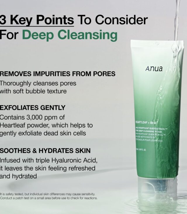 Anua Heartleaf + BHA Quercetinol Deep Cleansing Foam - Image 3