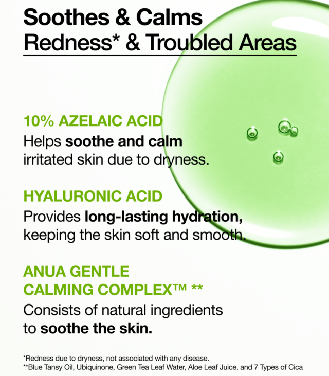 Anua azelaic 10 + Hyaluron Redness Soothing Serum - Image 5