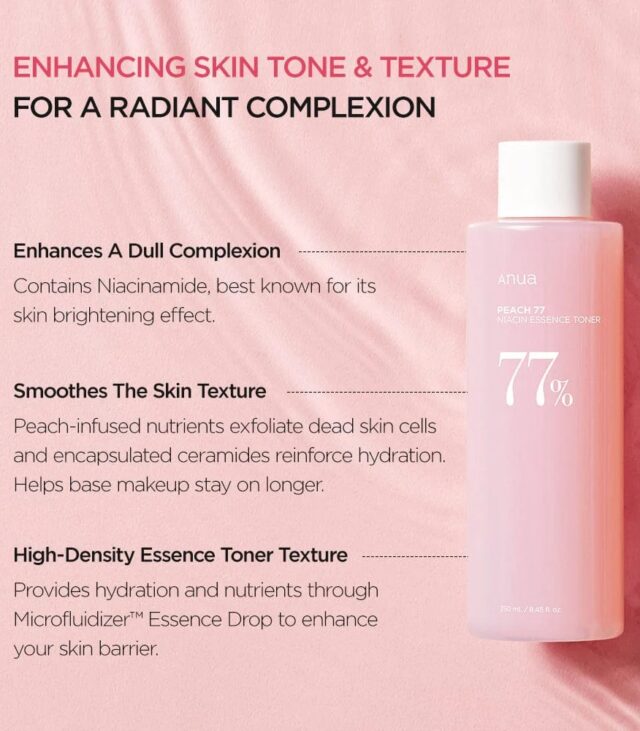 Anua Peach 77% Niacin Essence Toner - Image 3